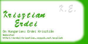 krisztian erdei business card