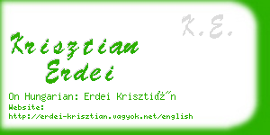 krisztian erdei business card